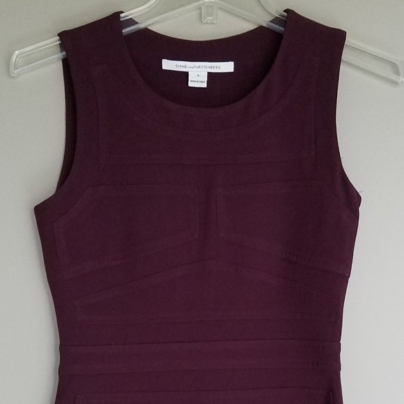 Diane Von Furstenberg Brazen Plum Sheath Dress 0 - Picture 5 of 9